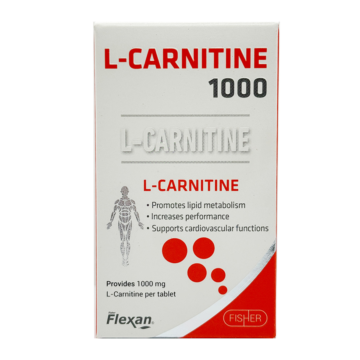 قرص ال کارنیتین 1000 میلی گرم فیشر فلکسان 30 عددی