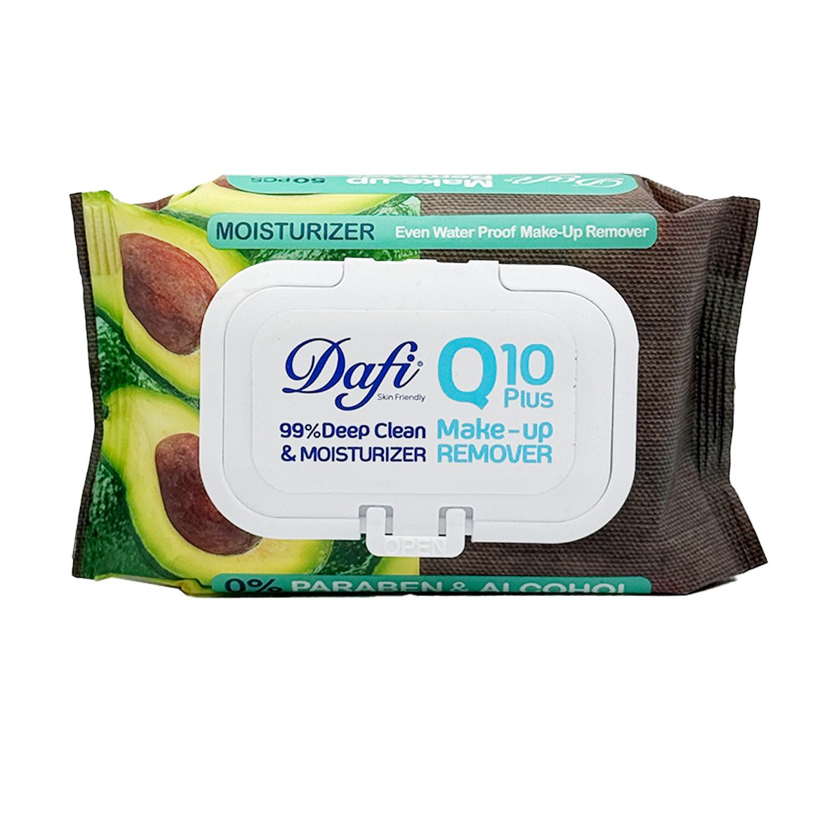 دستمال مرطوب پاک کننده آرایش حاوی Q10 و عصاره آووکادو 50 عددی دافی