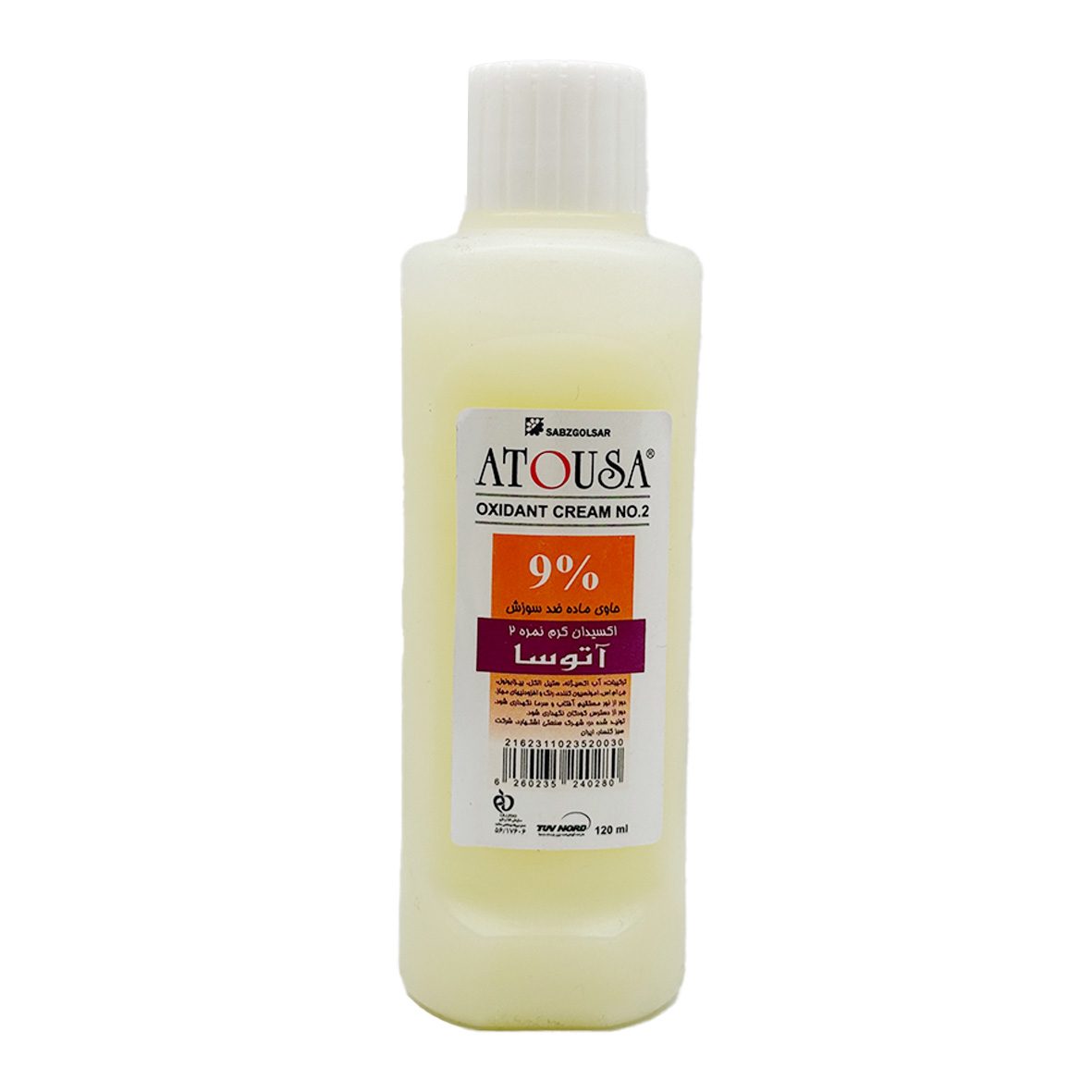 کرم اکسیدان 9 درصد شماره 2 آتوسا 120میلی لیتری